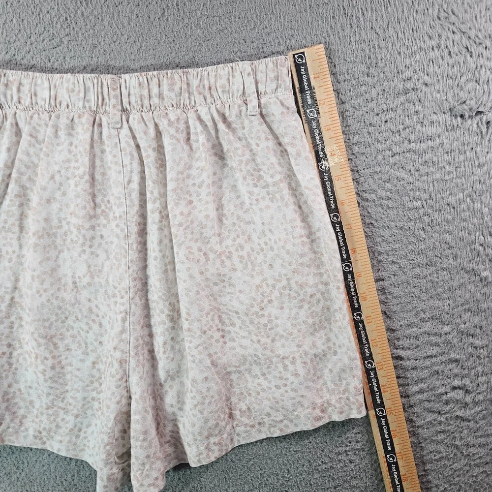 NWT Cloth & Stone Shorts Women XS Linen Blend White‎ Gray Brown Soft